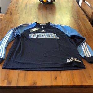 Utah Jazz long sleeved warm up jersey